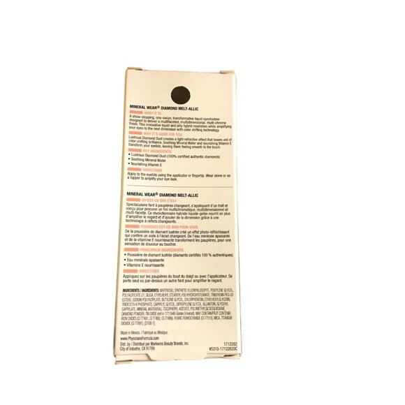 Physicians Formula Mineral Diamond Metallic Liquid Eyeshadow Bronze Brilliance - Picture 5 of 6